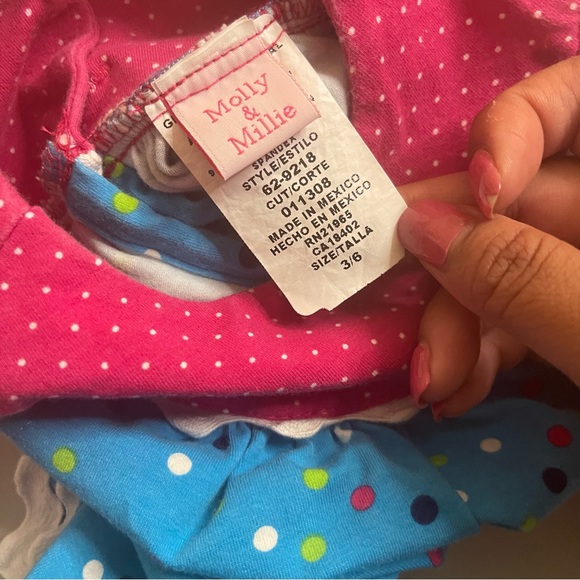 Molly & Millie Mixed Prints Button Top - Picture 5 of 5